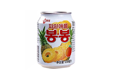 韩国海太菠萝果肉果汁238ml听装