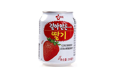 韩国海太草莓果粒238ml听装
