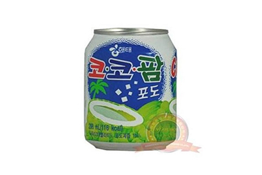 韩国海太椰果粒葡萄汁238ml听装